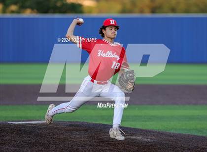 Thumbnail 3 in Holliday vs. Brock (UIL Baseball 3A Region 1 Regional Quarterfinal Playoff Game 2) photogallery.