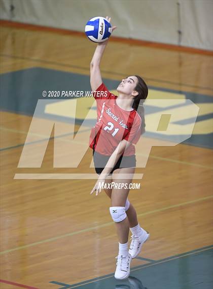 Thumbnail 2 in Academy of the Sacred Heart @ Metairie Park Country Day (JV Volleyball) photogallery.