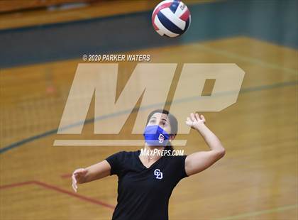 Thumbnail 2 in Academy of the Sacred Heart @ Metairie Park Country Day (JV Volleyball) photogallery.