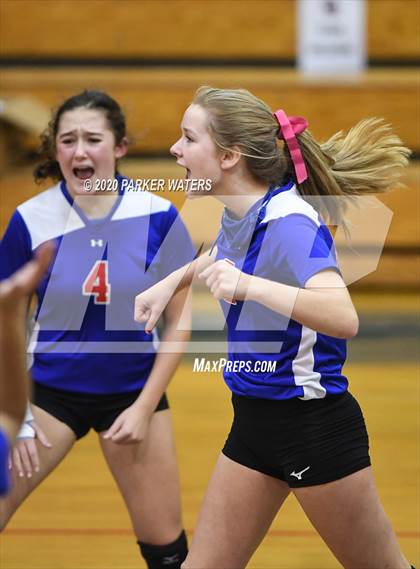 Thumbnail 2 in Academy of the Sacred Heart @ Metairie Park Country Day (JV Volleyball) photogallery.