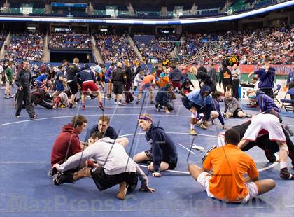 Thumbnail 3 in NCHSAA 1A Wrestling Championships photogallery.