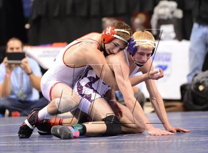 Thumbnail 3 in NCHSAA 1A Wrestling Championships photogallery.