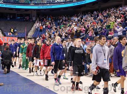 Thumbnail 1 in NCHSAA 1A Wrestling Championships photogallery.