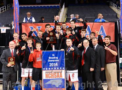 Thumbnail 1 in NCHSAA 1A Wrestling Championships photogallery.