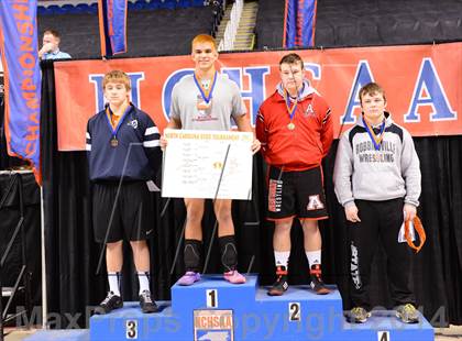 Thumbnail 1 in NCHSAA 1A Wrestling Championships photogallery.