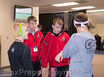 Thumbnail 1 in NCHSAA 1A Wrestling Championships photogallery.