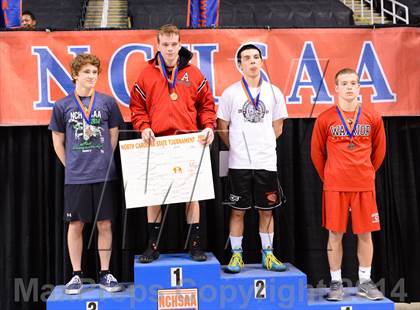 Thumbnail 1 in NCHSAA 1A Wrestling Championships photogallery.