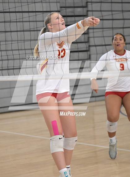 Thumbnail 3 in Cathedral Catholic vs. Marymount (Durango Fall Classic) photogallery.