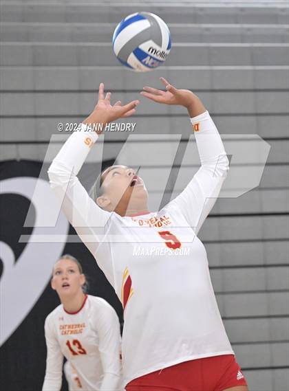 Thumbnail 3 in Cathedral Catholic vs. Marymount (Durango Fall Classic) photogallery.