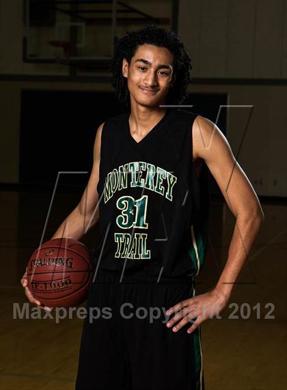 Thumbnail 3 in Monterey Trail JV Boys Basketball Team and Individual Photos photogallery.