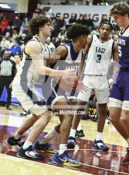 Thumbnail 3 in St. Augustine vs. East Catholic (Spalding Hoophall Classic) photogallery.