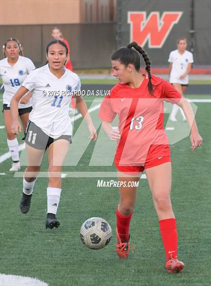 Thumbnail 1 in The Woodlands vs Aldine (UIL 6A D1 Soccer Bi-District) photogallery.