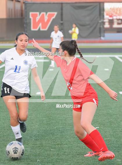 Thumbnail 2 in The Woodlands vs Aldine (UIL 6A D1 Soccer Bi-District) photogallery.