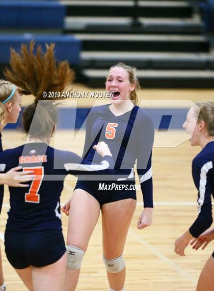 Thumbnail 3 in Arendell Parrott Academy vs GRACE Christian (NCISAA 3A Final) photogallery.