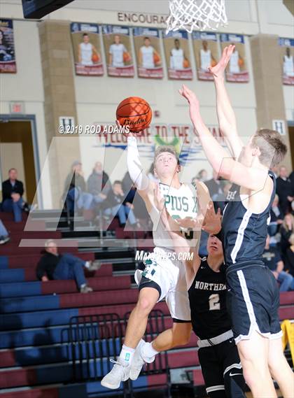 Thumbnail 1 in Pius X vs. Lincoln Northeast (HAC Tournament) photogallery.