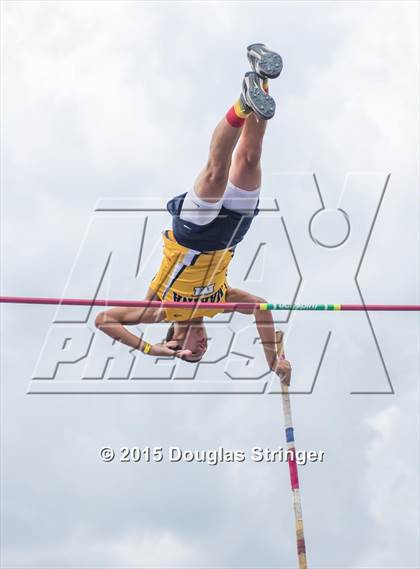 Thumbnail 3 in CIF State Track and Field Championships (Boys Pole Vault Qualifications) photogallery.