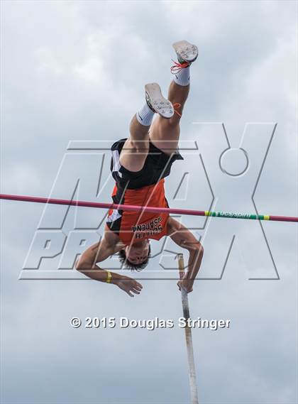 Thumbnail 1 in CIF State Track and Field Championships (Boys Pole Vault Qualifications) photogallery.