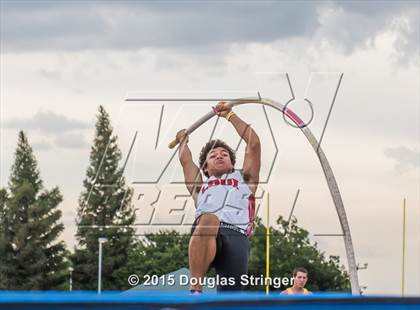 Thumbnail 1 in CIF State Track and Field Championships (Boys Pole Vault Qualifications) photogallery.