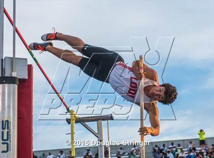 Thumbnail 1 in CIF State Track and Field Championships (Boys Pole Vault Qualifications) photogallery.