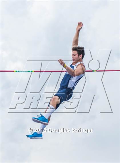 Thumbnail 1 in CIF State Track and Field Championships (Boys Pole Vault Qualifications) photogallery.