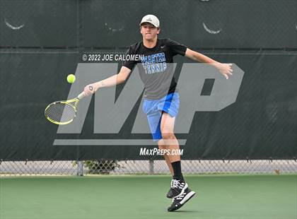 Thumbnail 2 in Peaster vs Wall (UIL 3A Boys Doubles State Finals) photogallery.