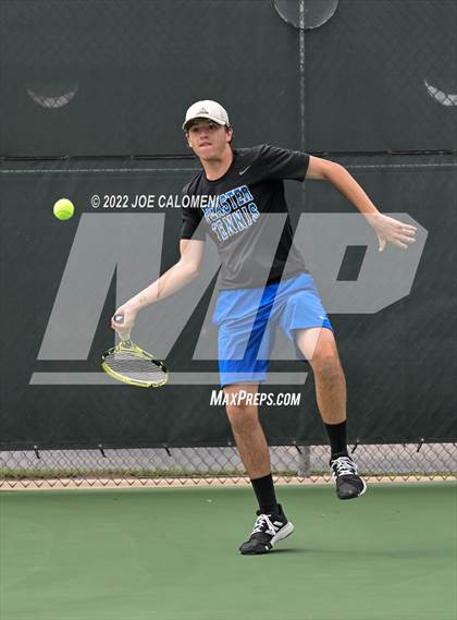 Thumbnail 2 in Peaster vs Wall (UIL 3A Boys Doubles State Finals) photogallery.