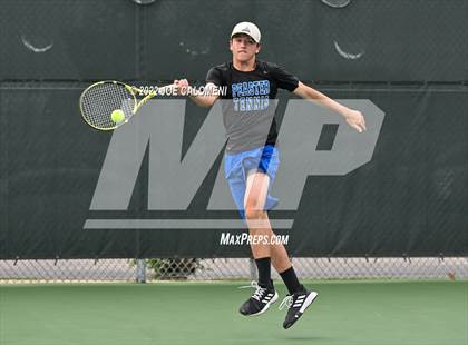 Thumbnail 3 in Peaster vs Wall (UIL 3A Boys Doubles State Finals) photogallery.