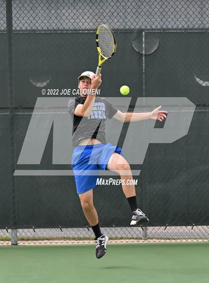 Thumbnail 2 in Peaster vs Wall (UIL 3A Boys Doubles State Finals) photogallery.