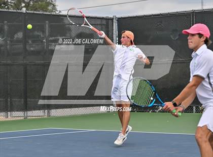 Thumbnail 2 in Peaster vs Wall (UIL 3A Boys Doubles State Finals) photogallery.
