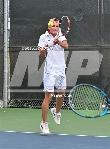 Thumbnail 2 in Peaster vs Wall (UIL 3A Boys Doubles State Finals) photogallery.