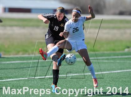 Thumbnail 2 in St. Joseph's Academy vs. Fort  Zumwalt east (St. Louis Soccer Classic) photogallery.