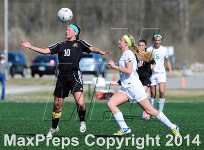 Thumbnail 3 in St. Joseph's Academy vs. Fort  Zumwalt east (St. Louis Soccer Classic) photogallery.
