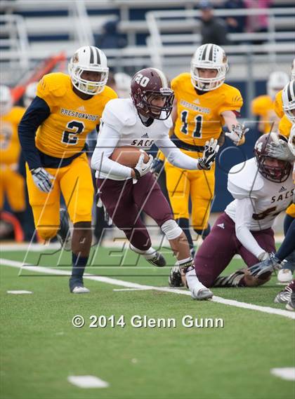 Thumbnail 3 in San Antonio Christian @ Prestonwood Christian (TAPPS Division 1 Round 1 Playoff) photogallery.