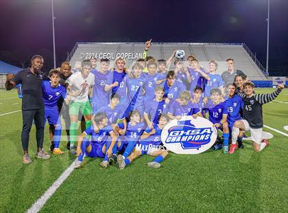 Thumbnail 1 in Paideia vs. Atlanta International (GHSA Class A Division I Championship) photogallery.