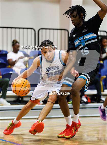 Thumbnail 2 in Riverside Christian Academy vs Combine Academy Varsity (Veterans Showcase 2025) photogallery.