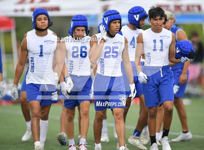 Thumbnail 2 in Mission Veterans Memorial vs Cypress Woods (Division I - Texas State 7-on-7 Tournament) photogallery.