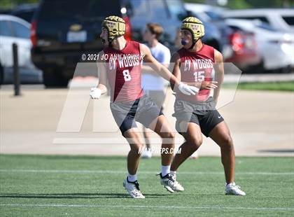 Thumbnail 3 in Mission Veterans Memorial vs Cypress Woods (Division I - Texas State 7-on-7 Tournament) photogallery.