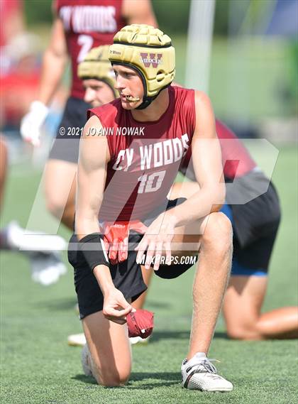 Thumbnail 3 in Mission Veterans Memorial vs Cypress Woods (Division I - Texas State 7-on-7 Tournament) photogallery.