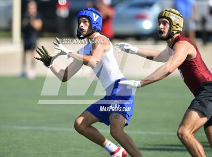 Thumbnail 2 in Mission Veterans Memorial vs Cypress Woods (Division I - Texas State 7-on-7 Tournament) photogallery.