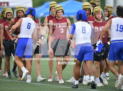 Thumbnail 3 in Mission Veterans Memorial vs Cypress Woods (Division I - Texas State 7-on-7 Tournament) photogallery.