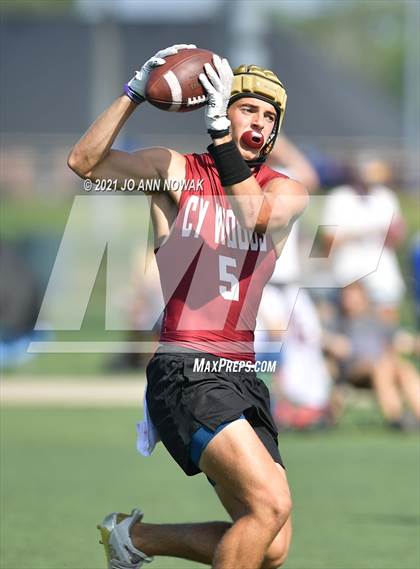 Thumbnail 3 in Mission Veterans Memorial vs Cypress Woods (Division I - Texas State 7-on-7 Tournament) photogallery.
