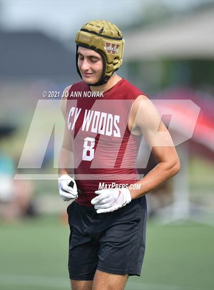 Thumbnail 2 in Mission Veterans Memorial vs Cypress Woods (Division I - Texas State 7-on-7 Tournament) photogallery.