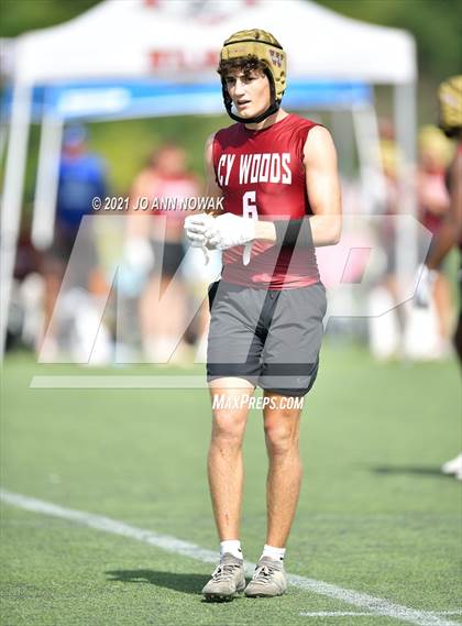 Thumbnail 3 in Mission Veterans Memorial vs Cypress Woods (Division I - Texas State 7-on-7 Tournament) photogallery.