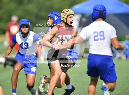 Thumbnail 2 in Mission Veterans Memorial vs Cypress Woods (Division I - Texas State 7-on-7 Tournament) photogallery.