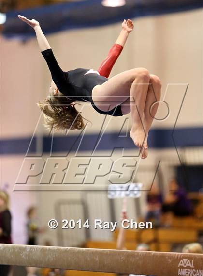 Thumbnail 1 in CHSAA 4A Gymnastics Prelim photogallery.