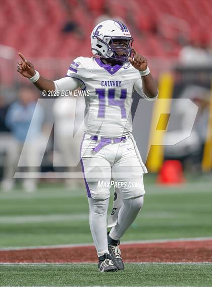 Thumbnail 2 in Hebron Christian vs. Calvary Day (GHSA Private Championship) photogallery.