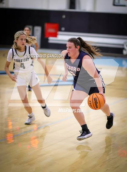 Thumbnail 2 in Tesoro vs San Juan Hills (Lady Spartans Winter Shootout) photogallery.