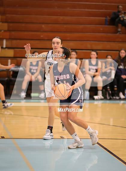 Thumbnail 2 in Tesoro vs San Juan Hills (Lady Spartans Winter Shootout) photogallery.
