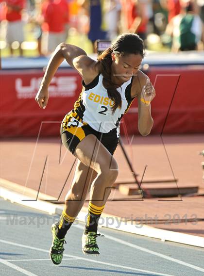 Thumbnail 3 in CIF State Track & Field Championships (Girls 400m Dash) photogallery.