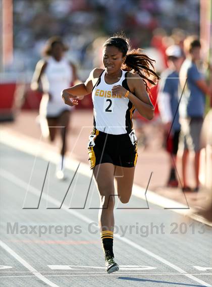 Thumbnail 2 in CIF State Track & Field Championships (Girls 400m Dash) photogallery.